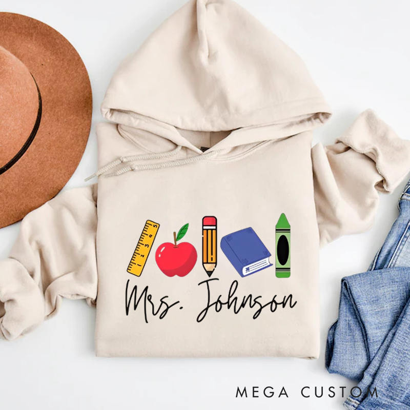 Personalized Hoodies for Teacher Classic Design Gift Teacher Appreciation Hoodies Gift