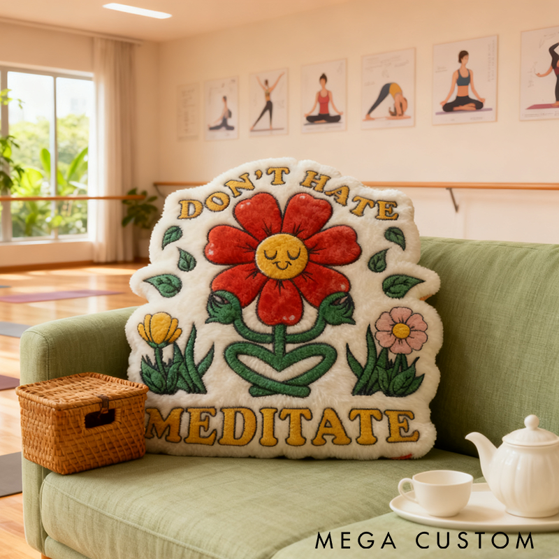 Personalized Funny Yoga Pillow Yoga Meditation Pillow Vibrant Yoga Decor Graphic 3D Print Positive Energy for Meditation and Relaxation Spaces 