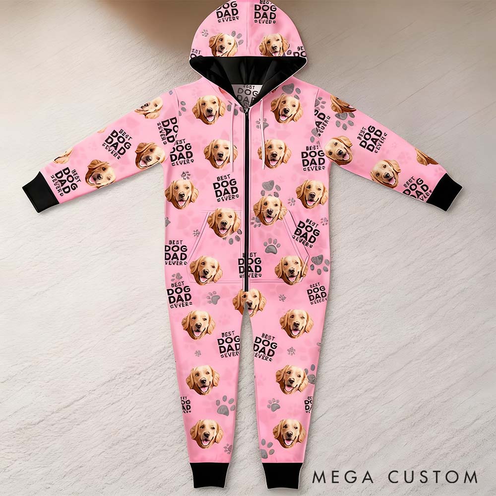 Personalized Pet Lover Photo My Happy Place Adult Onesie