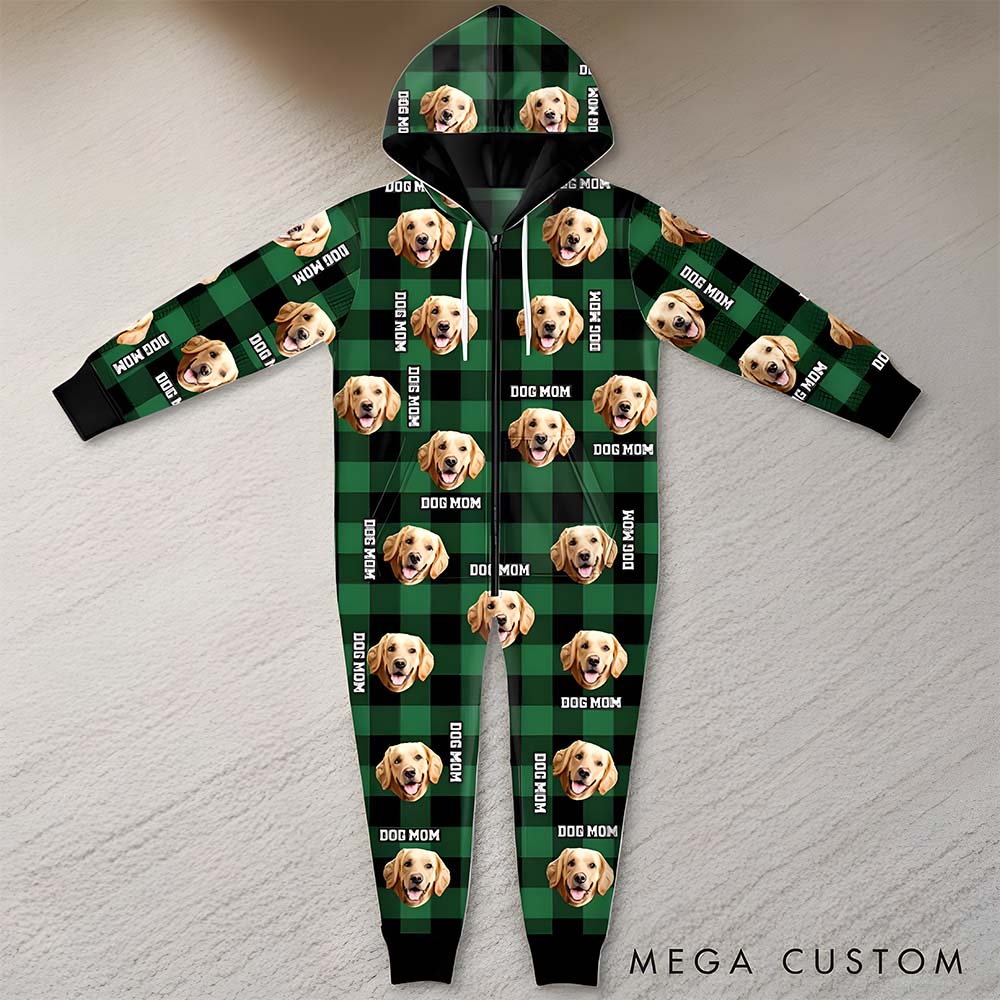 Personalized Pet Lover Photo Snuggle Season with Paws Adult Onesie