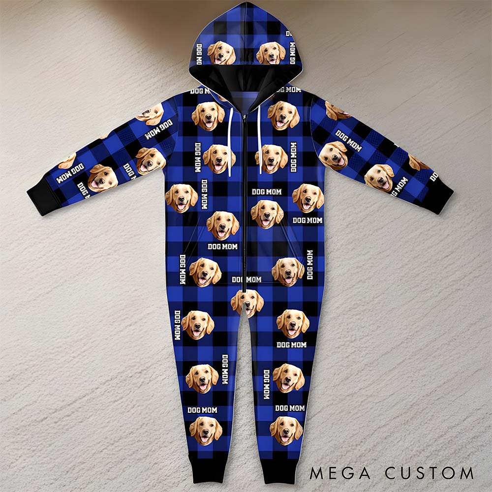 Personalized Pet Lover Photo Snuggle Season with Paws Adult Onesie