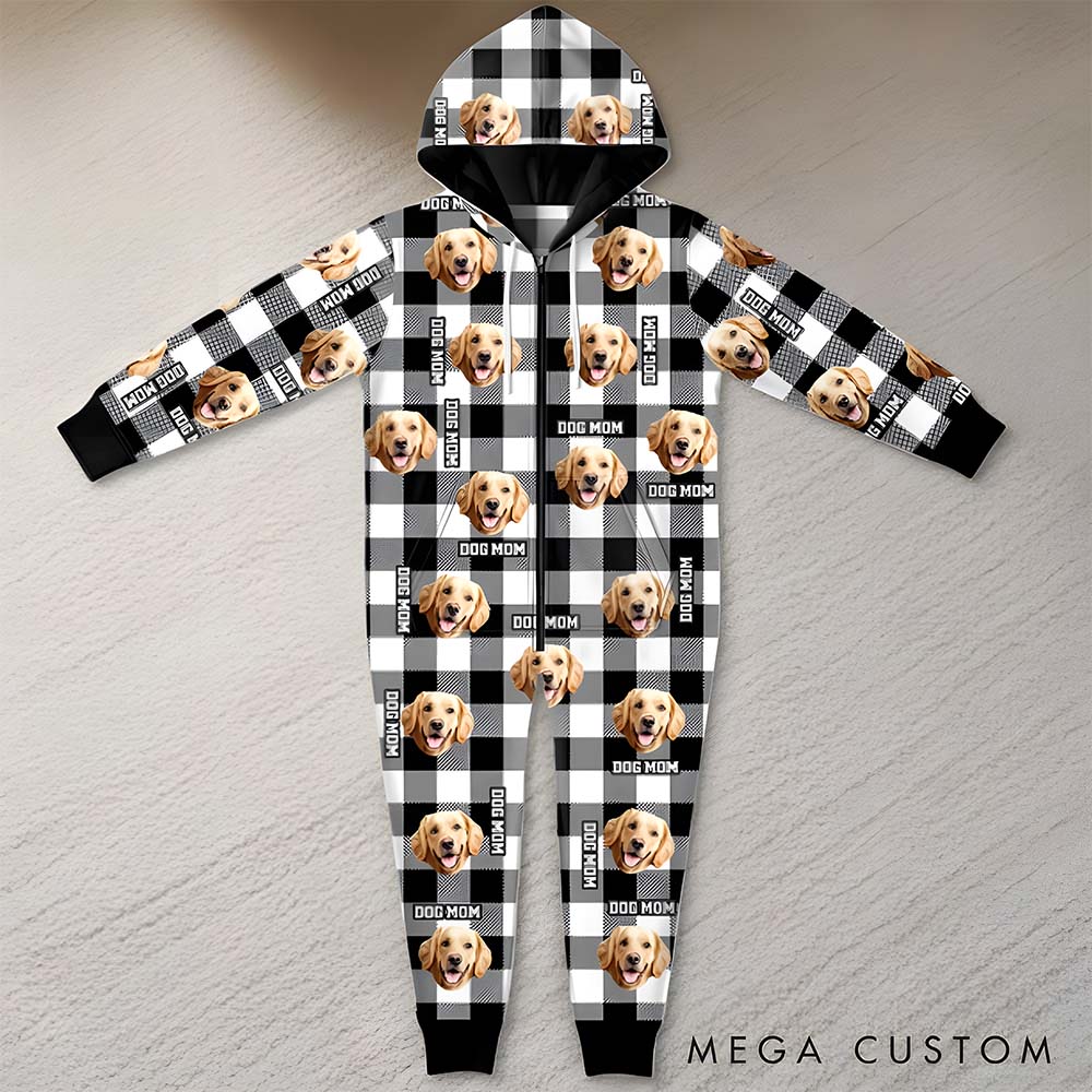 Personalized Pet Lover Photo Snuggle Season with Paws Adult Onesie