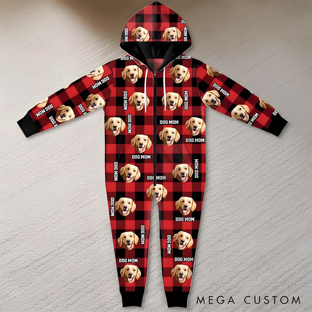 Personalized Pet Lover Photo Snuggle Season with Paws Adult Onesie