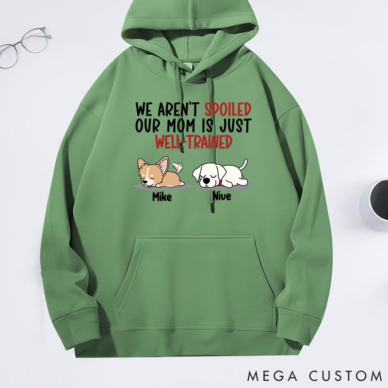 Personalized Dog Lover I'm Not Spoiled My Mom is Just Well-Trained Classic Hoodies