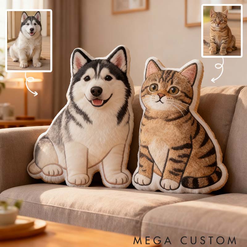 Personalized Pet Lover Pet Photo Graphic 3D Print Pillow