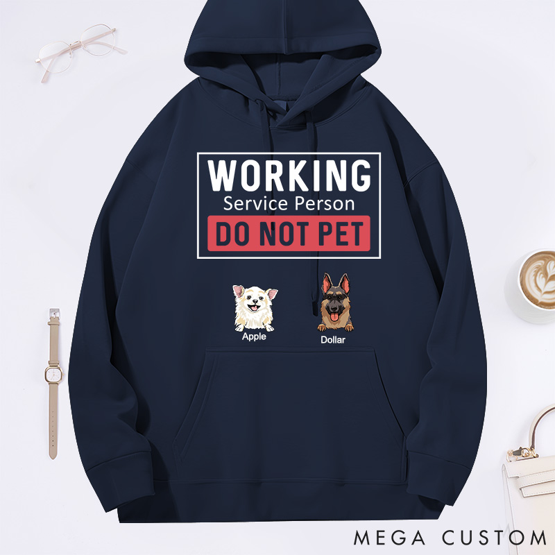Personalized Dog Lover Working Service Human Classic Hoodies