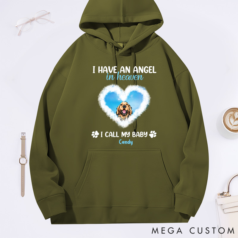 Personalized Dog Lover Memorial I have an Angel in Heaven Classic Hoodies