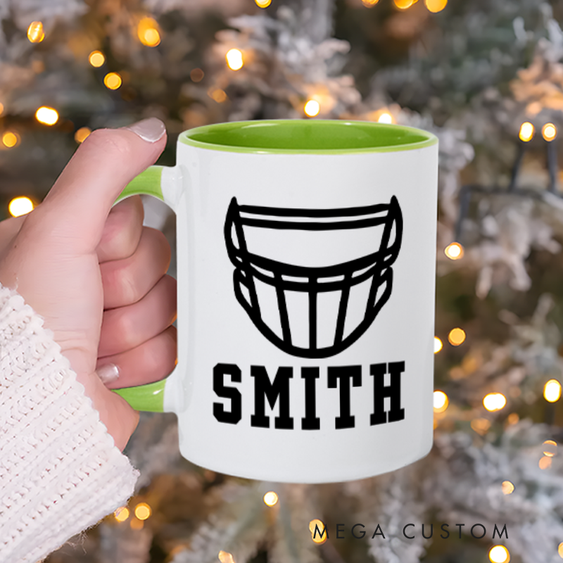 [Copy]Personalized American Football Mug with Dynamic Player Graphic and Custom Name Design