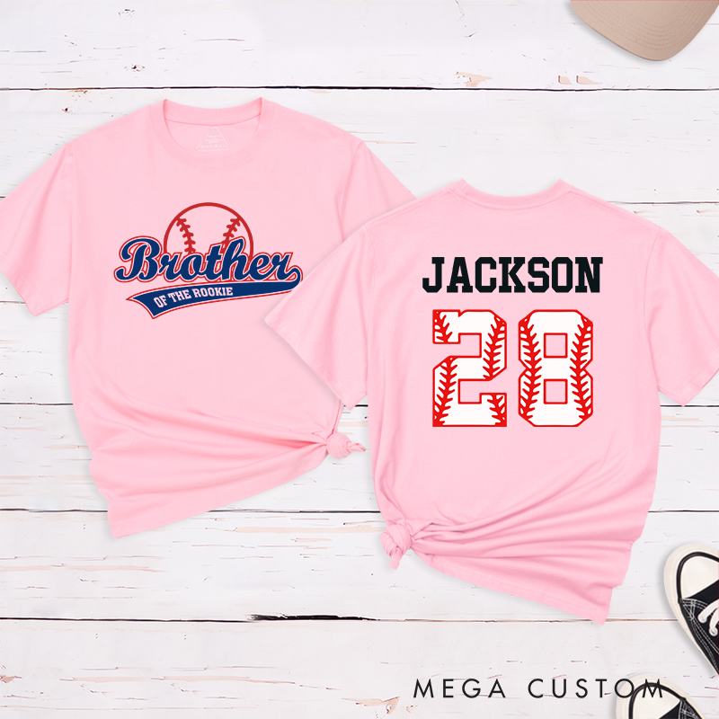 Personalized Baseball Name and Number T-Shirt for Brother