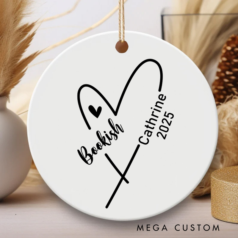 Personalized Book Club Christmas for Reader Ornament with Name Smut Ornament Holiday Decor for Book Lovers Gift Librarian Gift