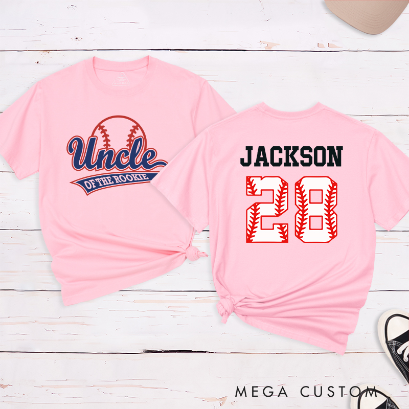 Personalized Baseball Name and Number T-Shirt for Uncle