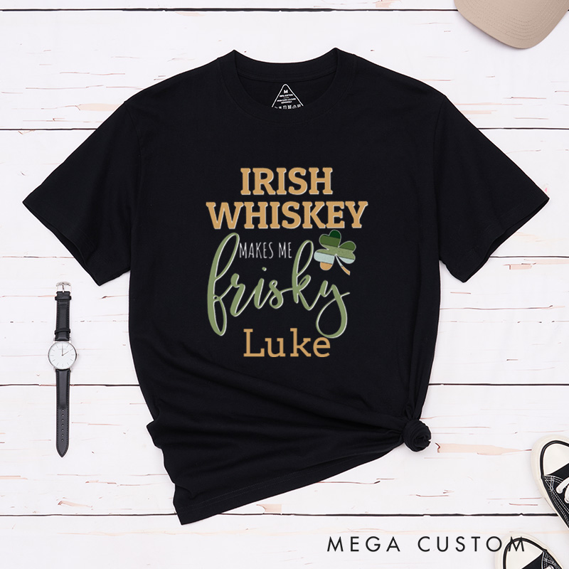Personalized Irish Couple St. Patrick's Day Matching T-Shirt Shamrock Couple Shirt