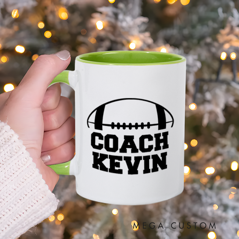 [Copy]Personalized American Football and Rugby with Custom Bold Initials and Classic Ball Design