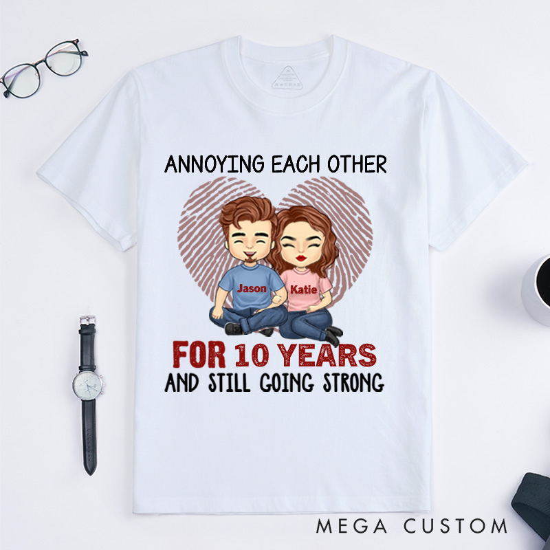 Personalized Annoying Each Other Many Years and Still Going Strong Matching Couple Anniversary T-Shirt