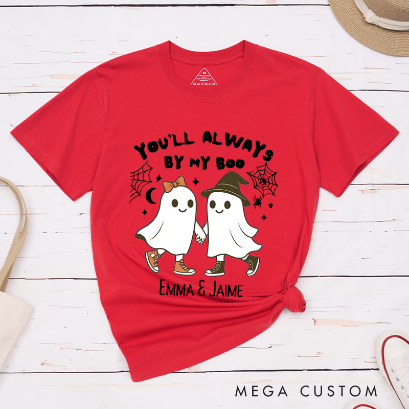 Personalized Ghost Couple Matching Halloween T-Shirt Cute Halloween Shirt For Husband and Wife