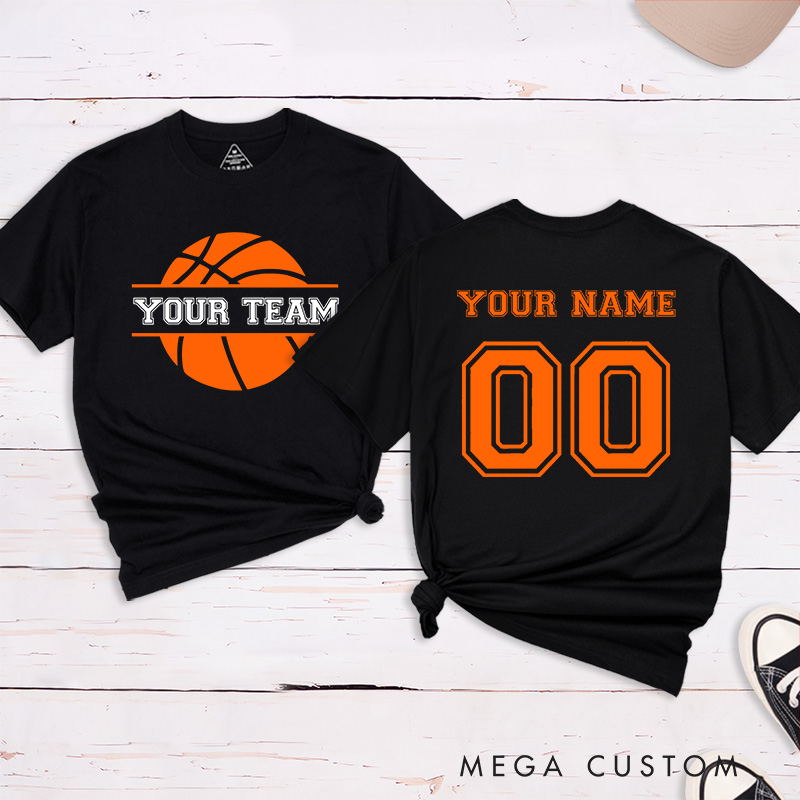 Personalized Basketball T-Shirts with Custom Team Name Player Name and Jersey Number for a Bold and Stylish Design