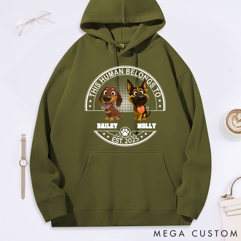 Personalized Dog Lover Belongs to My Dog Baby Hoodies