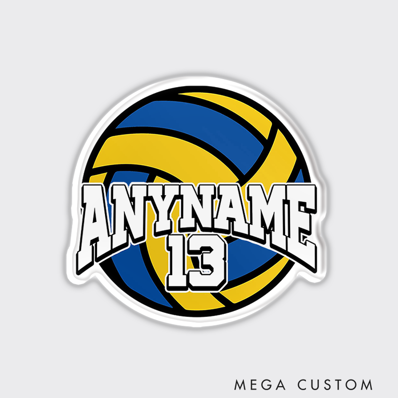 Personalized Volleyball Design Fridge Vibrant Design Fridge Magnets with Custom Player Name and Number