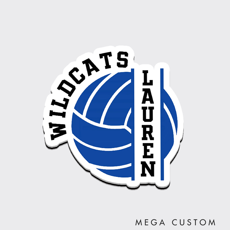 Personalized Volleyball Player Decal Fridge Magnets with Custom Team Name and Player Name for Team Spirit Gift