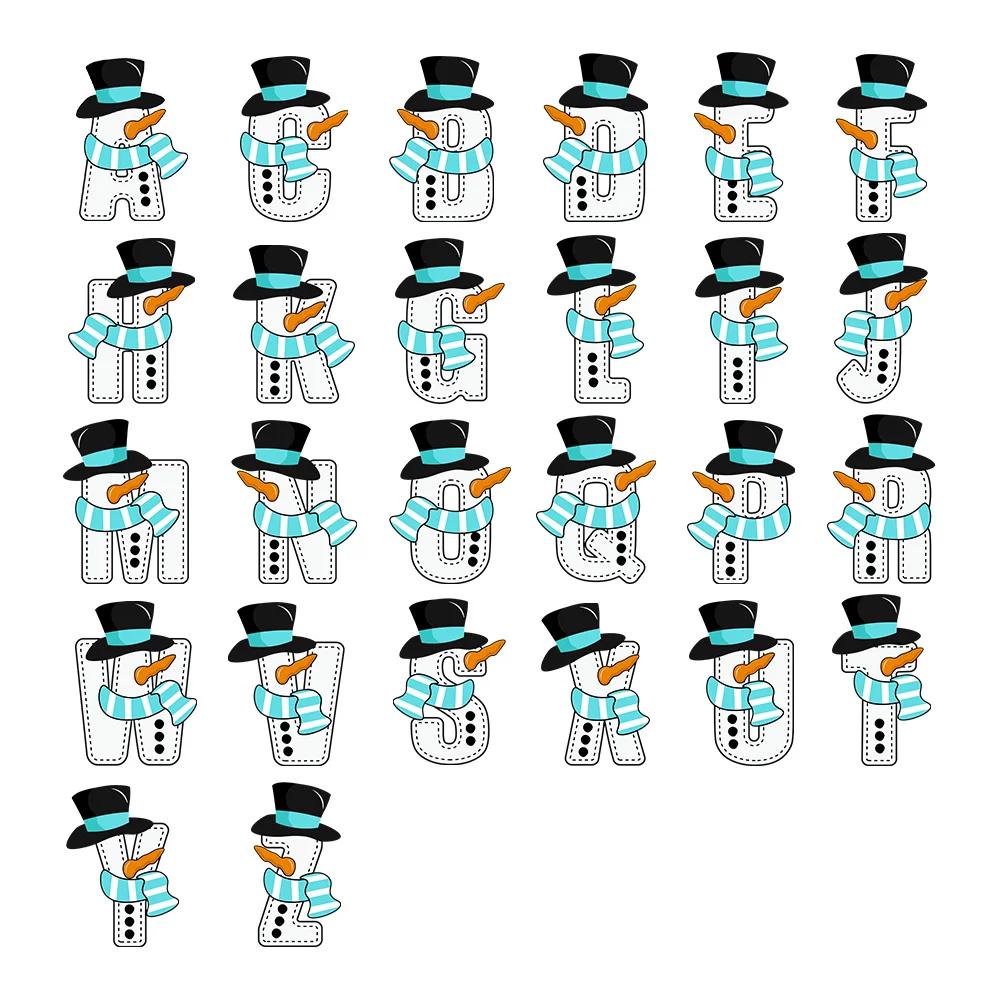 Personalized Elf Snowman Reindeer Doodle Letter Name Magnetic Bookmark Clips Birthday Christmas Gift for Kids Family