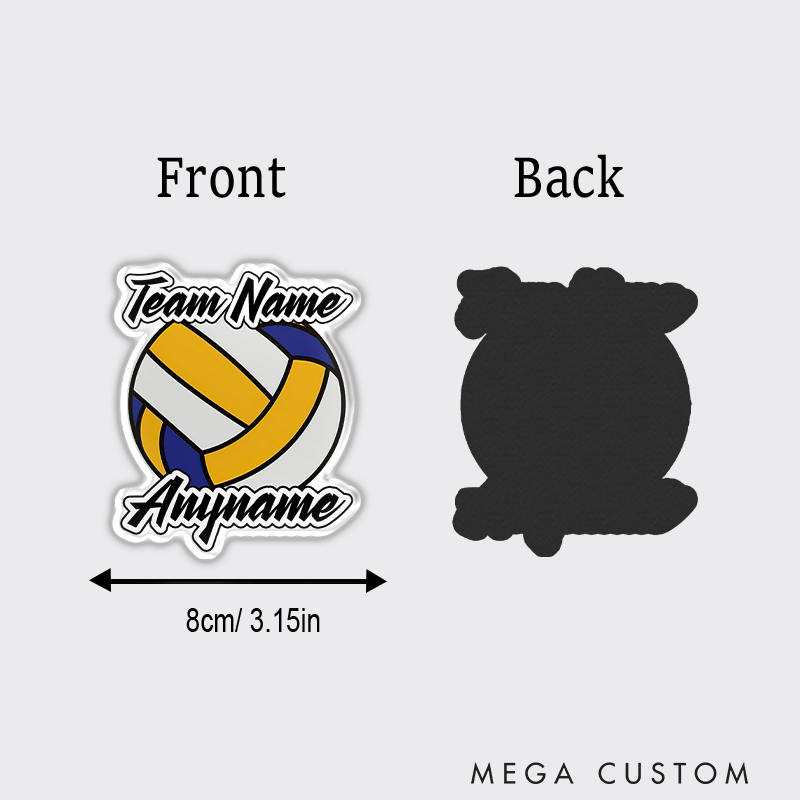 Personalized Volleyball Fridge Magnets with Custom Team Name and Player Name Design for Players and Fans