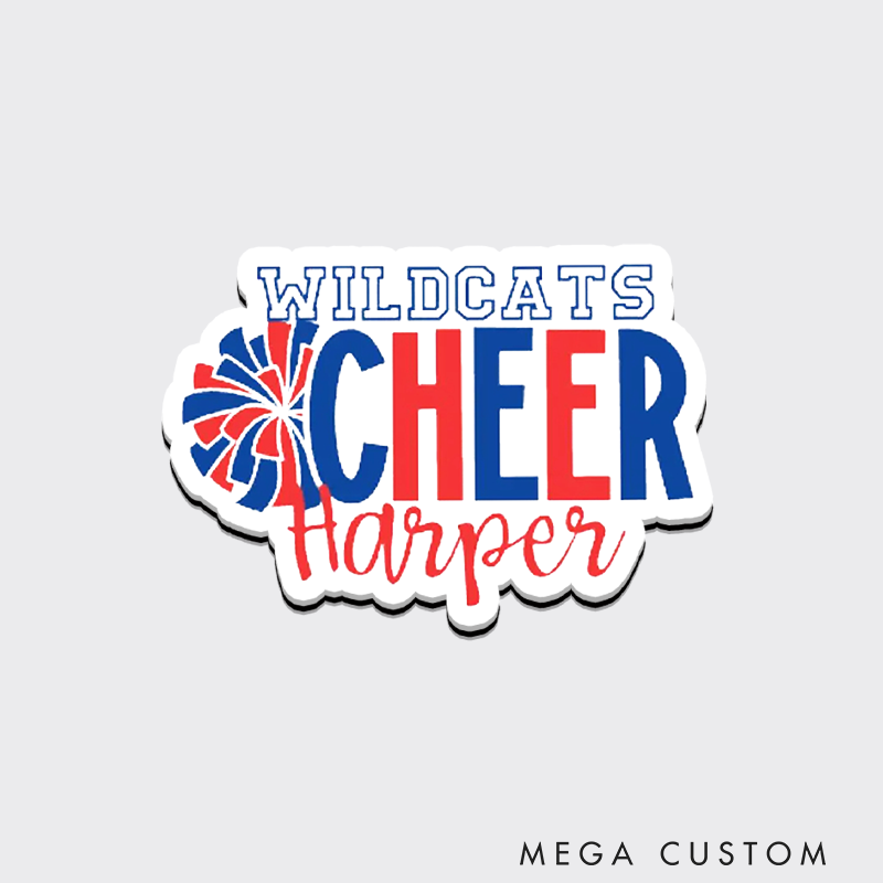 Personalized Sport Cheer Team Spirit Fridge Magnets Customize with Your Team Name and Player Name