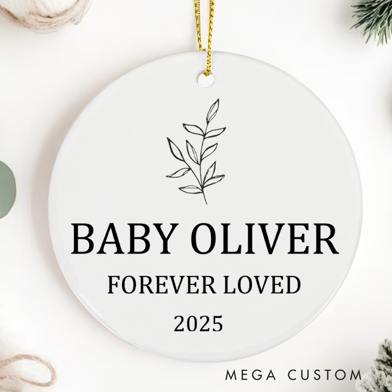 Personalized Miscarriage Ornament Miscarry Baby in the Sky Memorial Gift Custom Rainbow Angel Keepsake Grief Baby Loss Christmas Ornament