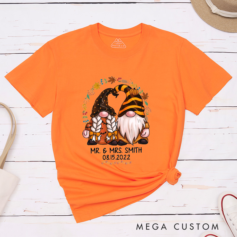 Personalized Mr and Mrs Dwarf Couple Matching Halloween T-Shirt 