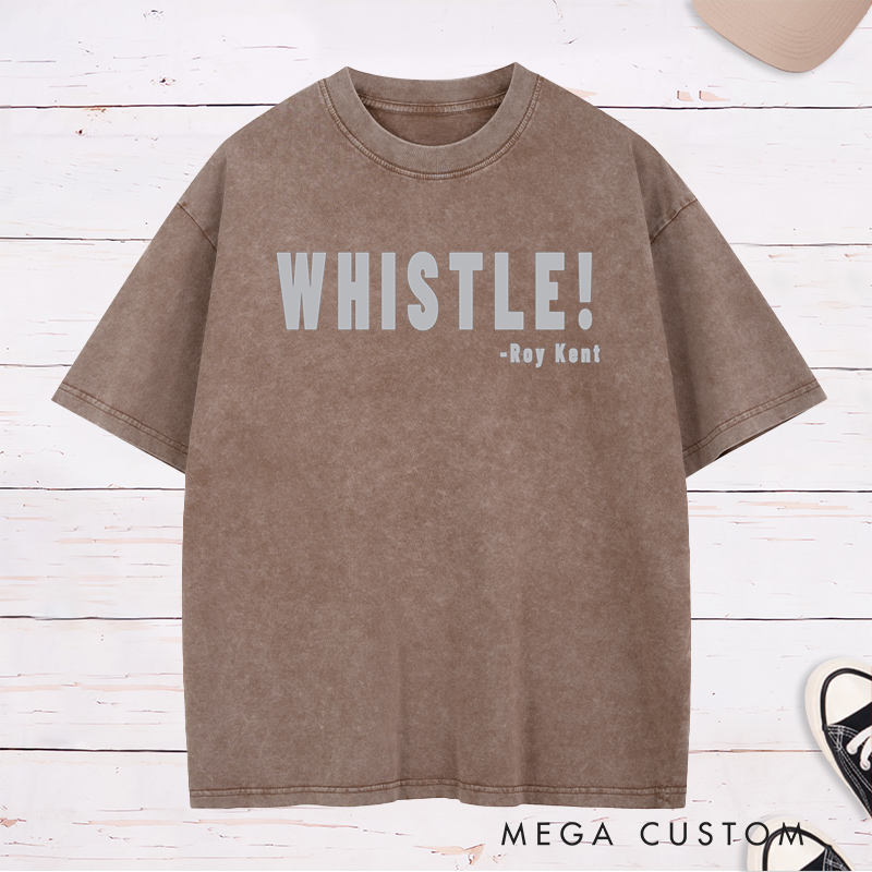Personalized "Whistle!" Sport Washed T-Shirt with Custom Name