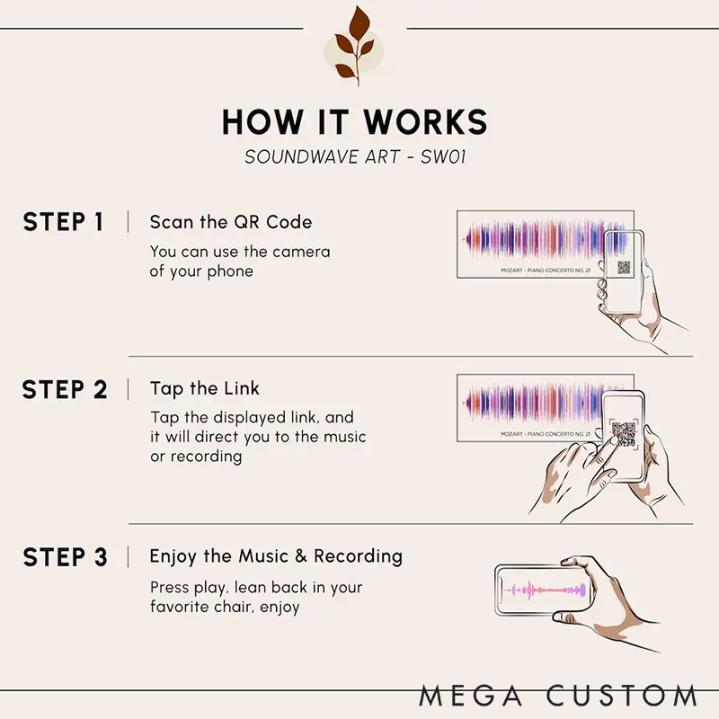 Personalized Soundwave Acrylic Plaque Custom Song Voice or QR Code Display Unique Music Gift Home Decor for Special Occasions