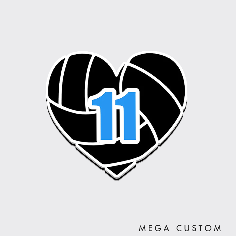 Personalized Volleyball Design Number Fridge Vibrant Design Fridge Magnets with Custom Player Number for Sport Gift
