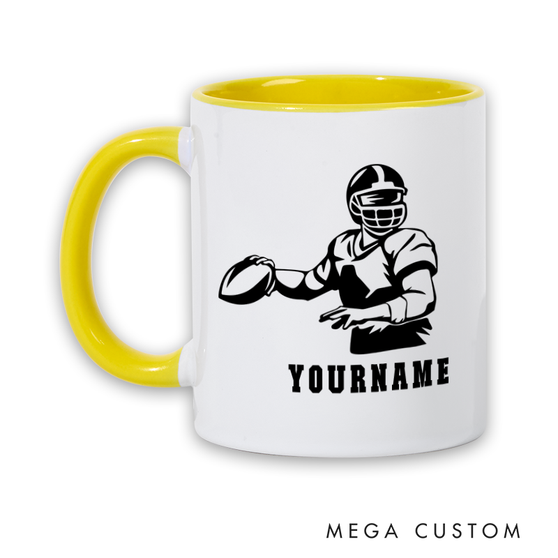 [Copy]Personalized American Football Helmet Mug with Custom Player Name