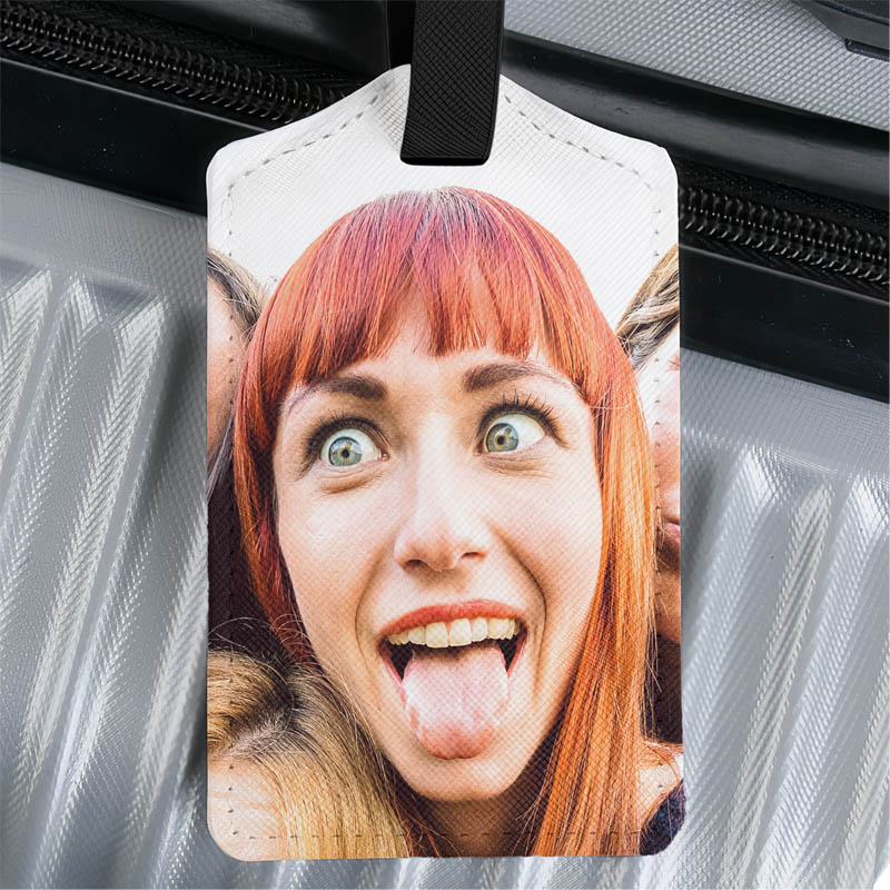 Personalized Funny Photo Luggage Tag For Friends Family Vacation