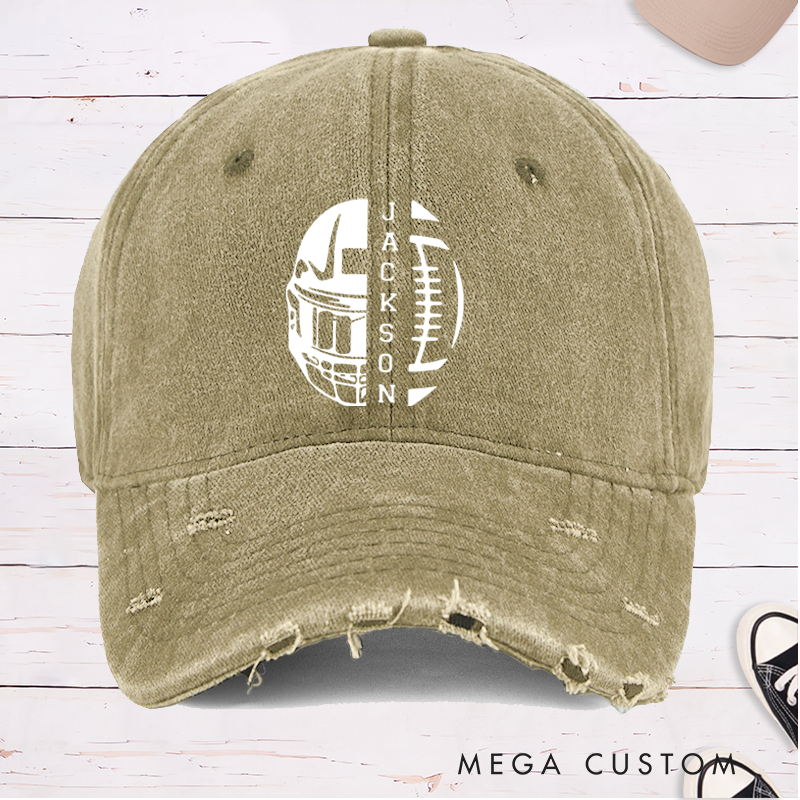 Personalized American Football Helmet Cap Featuring Custom Your Name,Personalized for Game Day Style
