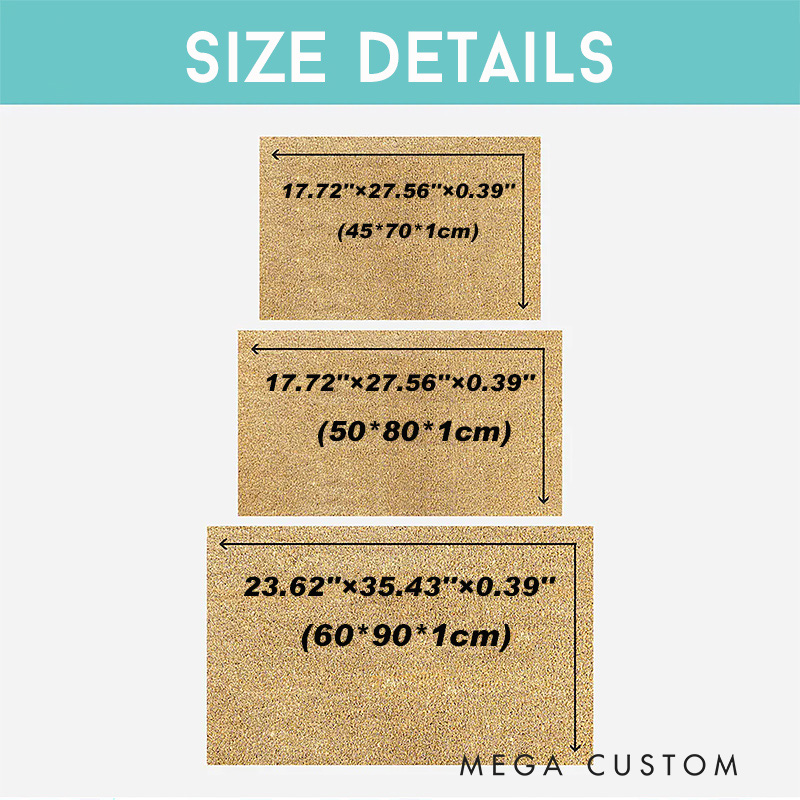 Personalized Warm Welcome Doormat Cute Brown Bear Family Home Decor Decorative Mat