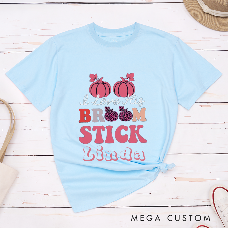 Personalized Halloween Couple Cute Pumpkin Matching T-Shirt