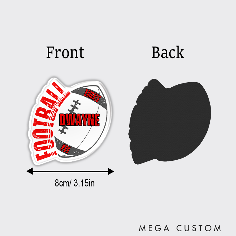 Personalized American Football Team Fridge Magnet – Customize with Player Name and Number