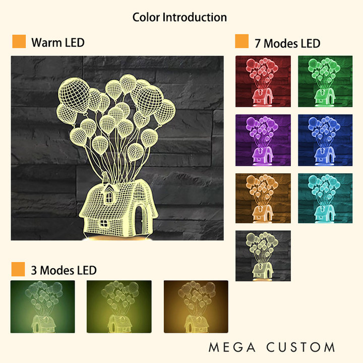 Personalized American Football Helmet 3D LED Night Light with Custom Name and Number