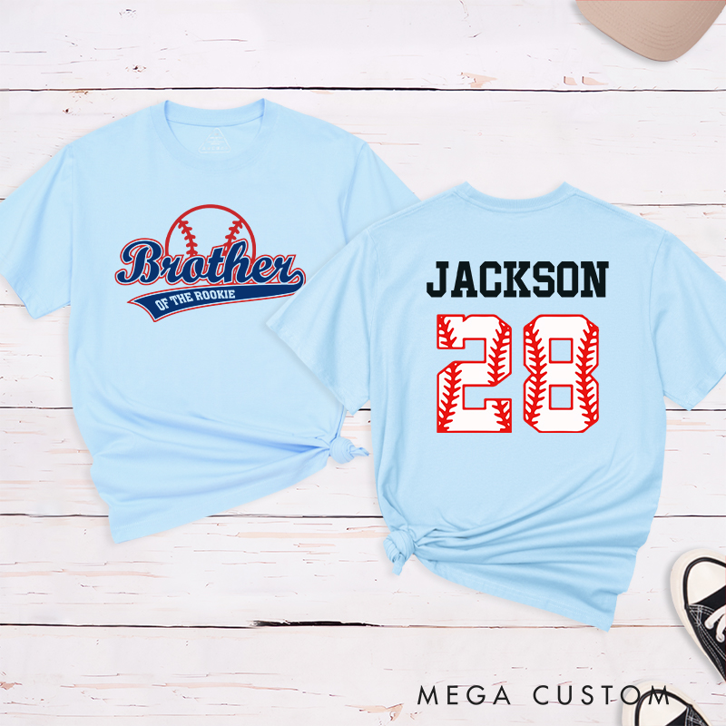 Personalized Baseball Name and Number T-Shirt for Brother