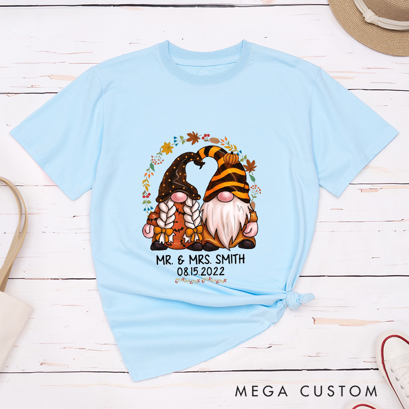 Personalized Mr and Mrs Dwarf Couple Matching Halloween T-Shirt 