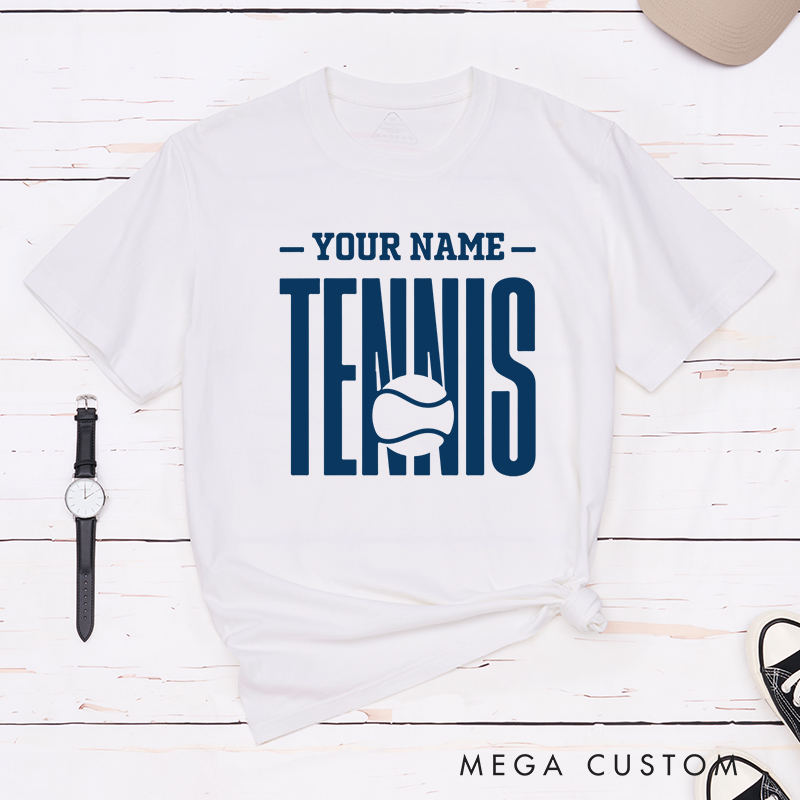 Personalized Tennis T-Shirt with Customizable Name