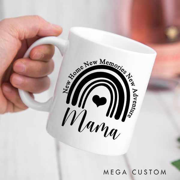 Personalized Coffee Mug for Mom New Home New Memories New Adventure Mug Custom 15oz Coffee Cup Housewarming Gift Mothers Day Gifts Christmas Gift