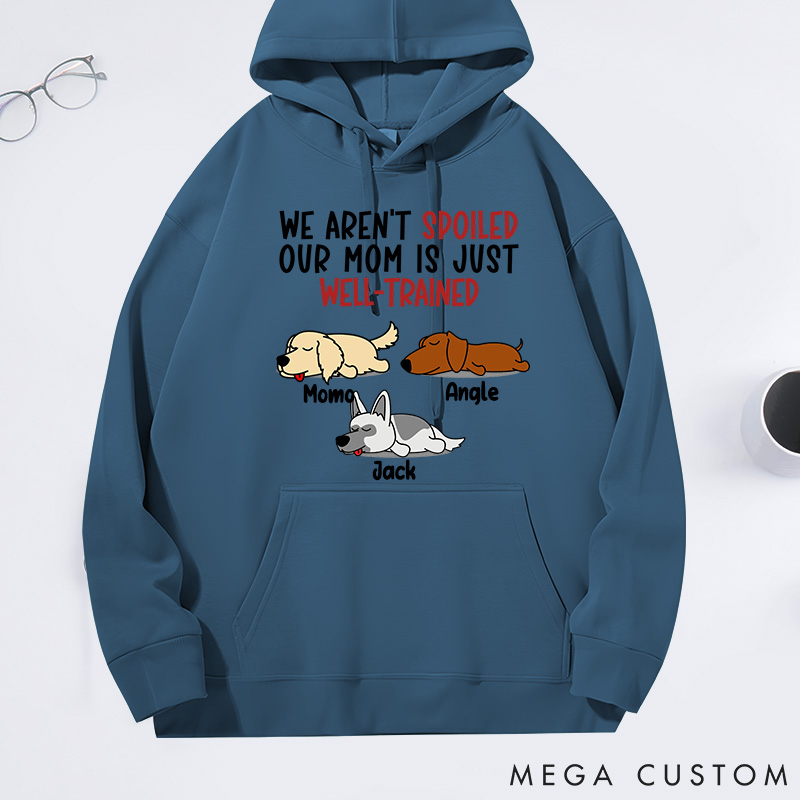 Personalized Dog Lover I'm Not Spoiled My Mom is Just Well-Trained Classic Hoodies