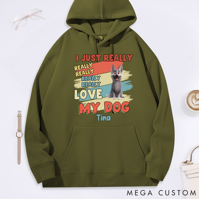 Personalized Dog Lover I Just Really Love My Dogs Classic Hoodies