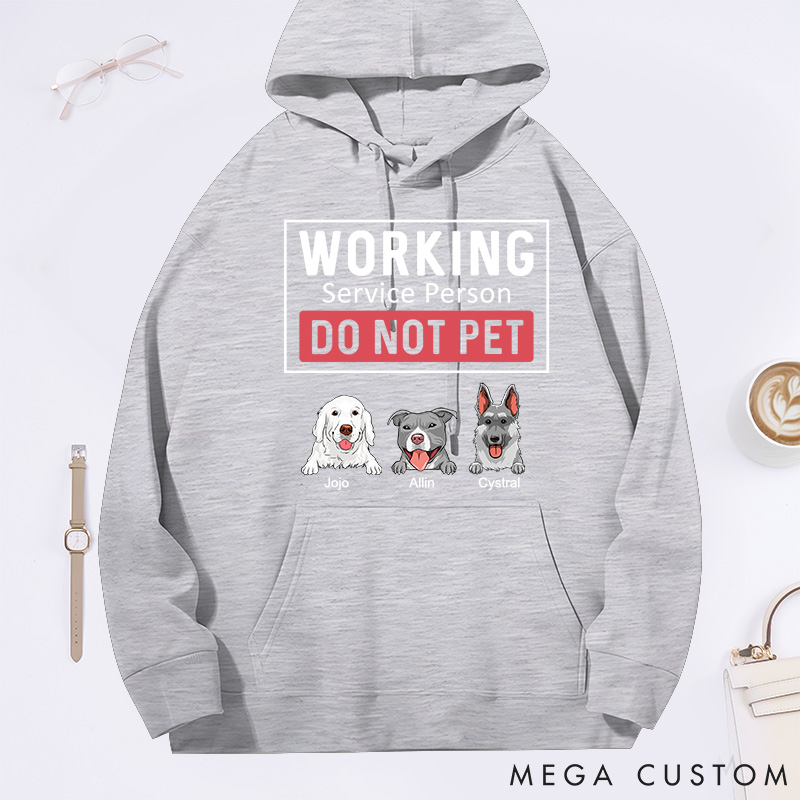 Personalized Dog Lover Working Service Human Classic Hoodies