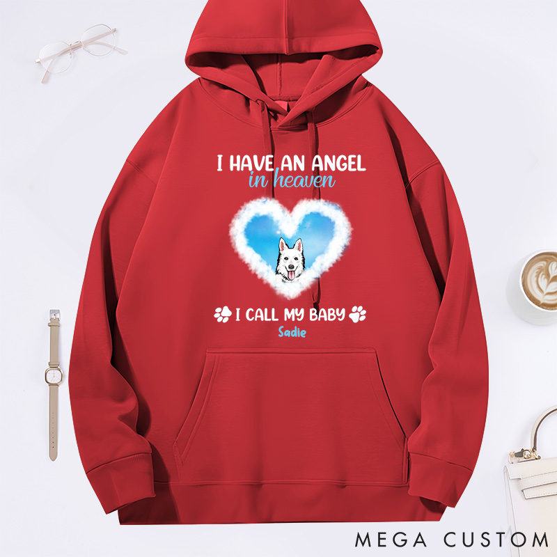 Personalized Dog Lover Memorial I have an Angel in Heaven Classic Hoodies