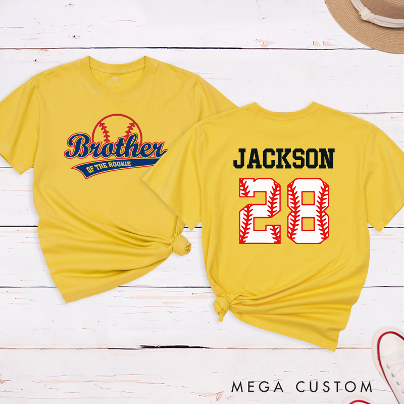 Personalized Baseball Name and Number T-Shirt for Brother