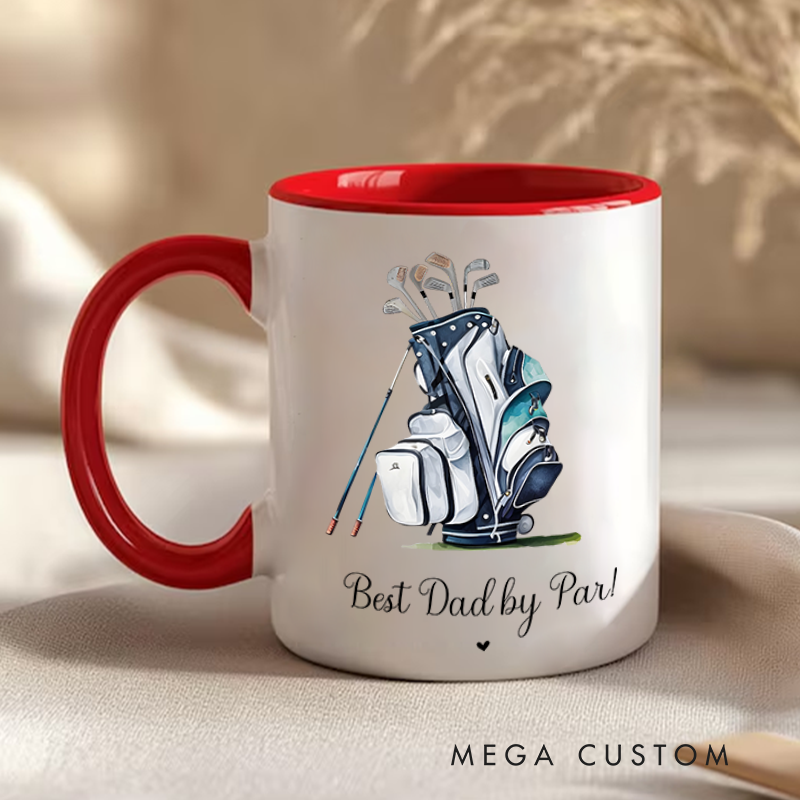 Personalized Golf Mug with Golf Bag Design Customizable Durable and Perfect for Golf Lovers