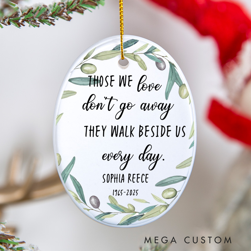 Personalized Memorial Christmas Ornament Custom in Loving Memory Gift Ornament Keepsake for Loss of Loved One Christmas Remembrance