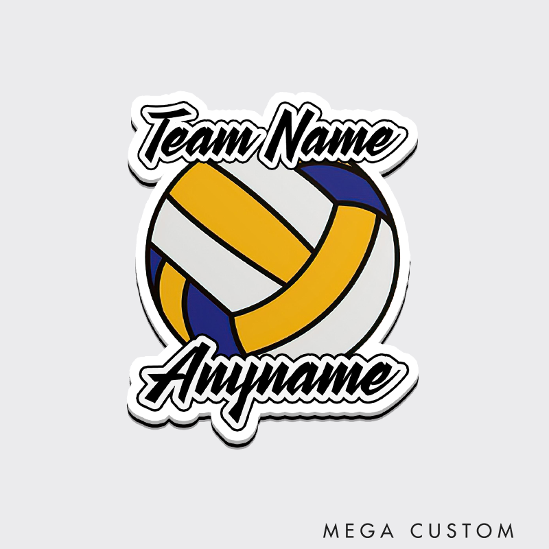 Personalized Volleyball Fridge Magnets with Custom Team Name and Player Name Design for Players and Fans